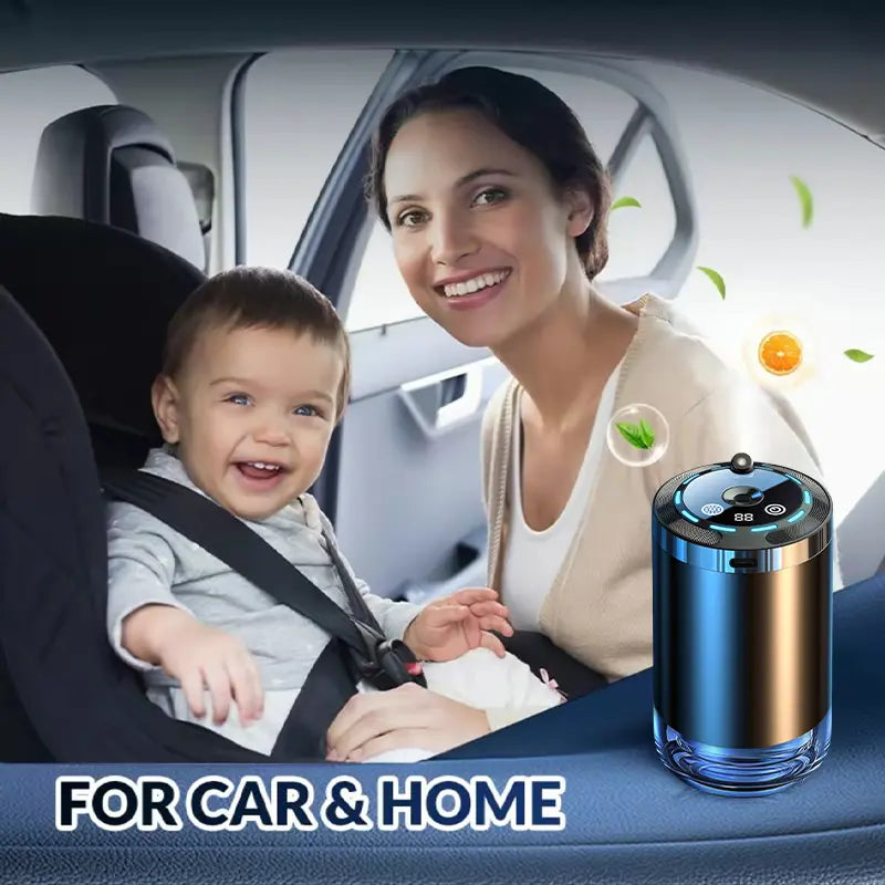 Smart Touch Control Car Interior Air Freshener Diffuser - Portable Rechargeable with 5 Adjustable Mist Modes, RGB Star Projector Ambient Lighting, Long-Lasting Cologne & Ocean Scents, Ideal Gift for Women and Car Accessories