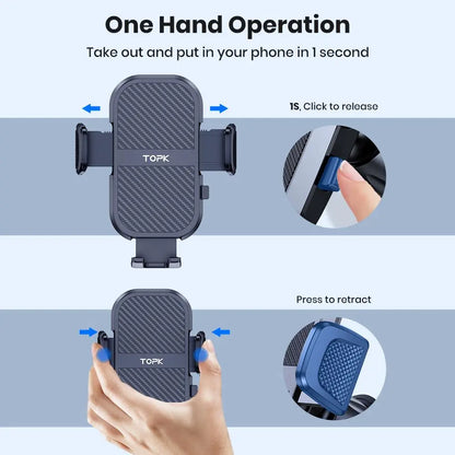 Adjustable Car Dashboard Phone Holder - Universal Mount for Mobile Devices