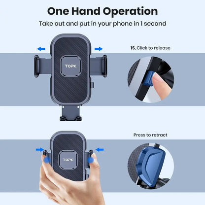 Car Air Vent Phone Holder - 360° Rotatable Adjustable Mount for Smartphones - Universal Automotive Accessory