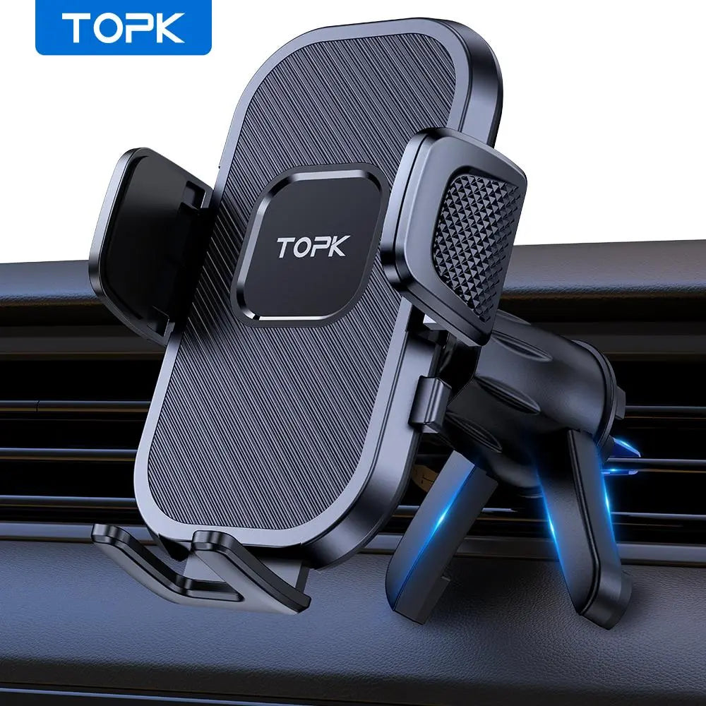 Car Air Vent Phone Holder - 360° Rotatable Adjustable Mount for Smartphones - Universal Automotive Accessory