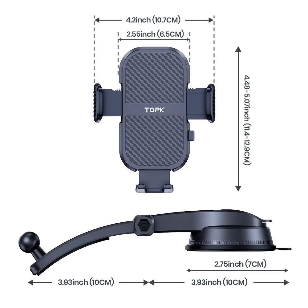 Adjustable Car Dashboard Phone Holder - Universal Mount for Mobile Devices