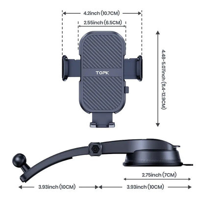 Adjustable Car Dashboard Phone Holder - Universal Mount for Mobile Devices
