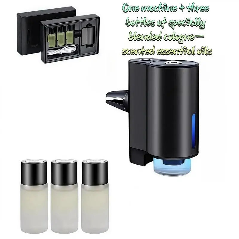 Premium Car Essential Oil Diffuser and Air Freshener - Aromatherapy Humidifier for Vehicles - Ideal Gift for Christmas and Birthdays